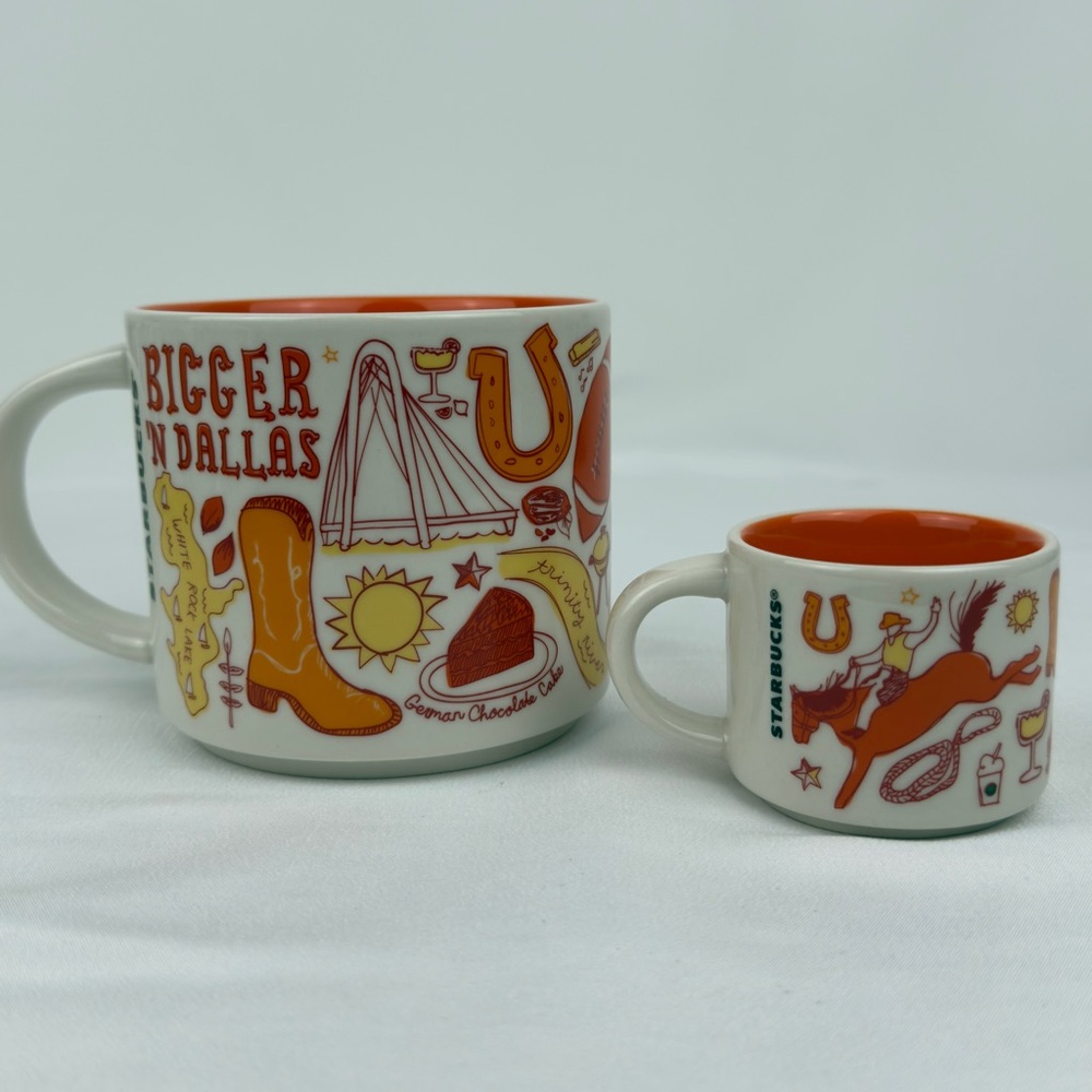 Starbucks Texas Dallas BTS Mug 14oz + Mini Demitasse Espresso Cup 2023 - Picture 3 of 9